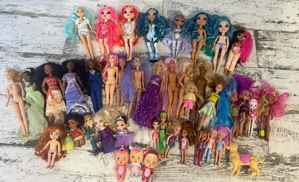 Barbie Rainbow High lol Disney Omg Huge Doll Lot Over 40 Dolls
